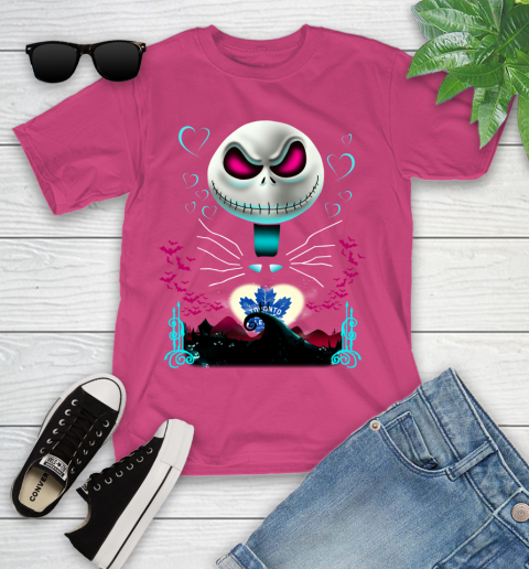 NHL Toronto Maple Leafs Jack Skellington Sally The Nightmare Before Christmas Hockey Youth T-Shirt 11