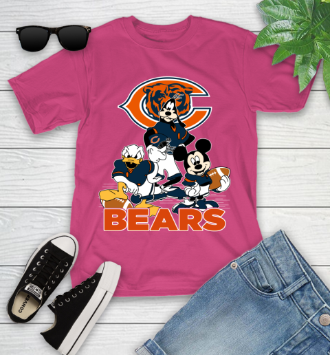 NFL Chicago Bears Mickey Mouse Donald Duck Goofy Football Shirt Youth T-Shirt 11