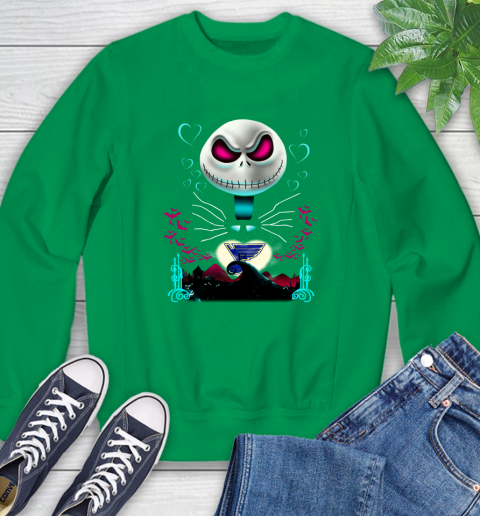NHL St.Louis Blues Jack Skellington Sally The Nightmare Before Christmas Hockey Sweatshirt 7
