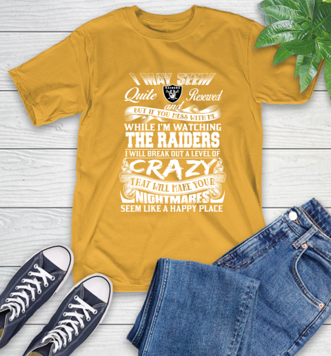 Oakland Raiders NFL Football Don't Mess With Me While I'm Watching My Team T-Shirt 2