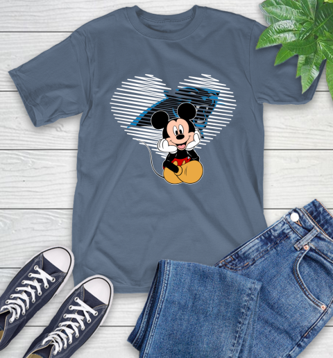 NFL Carolina Panthers The Heart Mickey Mouse Disney Football T Shirt_000 T-Shirt 8