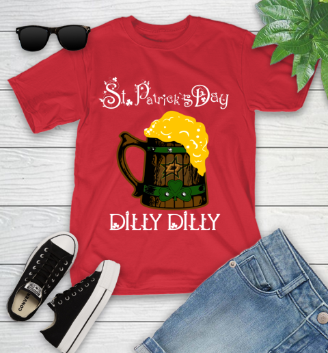 NHL Dallas Stars St Patrick's Day Dilly Dilly Beer Hockey Sports Youth T-Shirt 13
