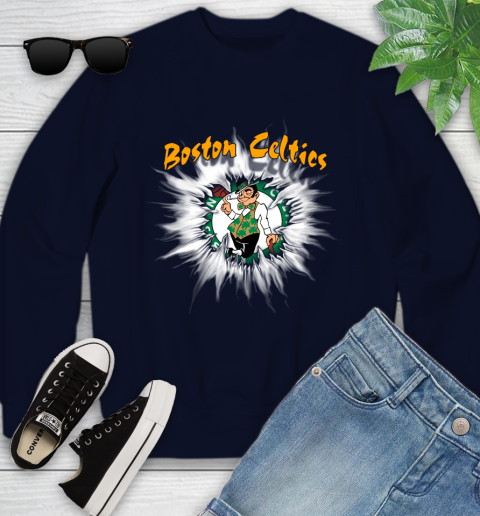 Boston Celtics NBA Basketball Rip Sports Youth Sweatshirt 2