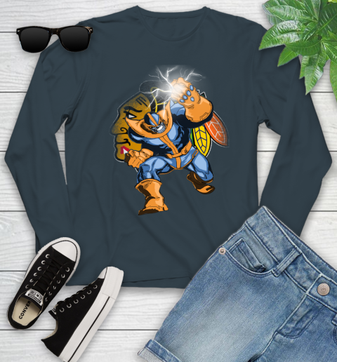 Chicago Blackhawks NHL Hockey Thanos Avengers Infinity War Marvel Youth Long Sleeve 9