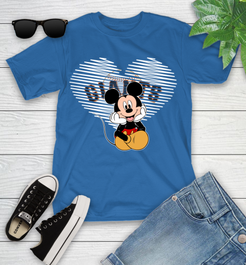 MLB San Francisco Giants The Heart Mickey Mouse Disney Baseball T Shirt_000 Youth T-Shirt 12