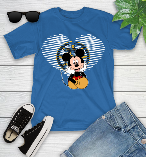 NHL Boston Bruins The Heart Mickey Mouse Disney Hockey Youth T-Shirt 12