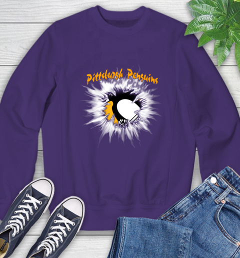 Pittsburgh Penguins NHL Hockey Adoring Fan Rip Sports Sweatshirt 4