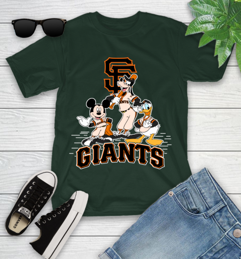 MLB San Francisco Giants Mickey Mouse Donald Duck Goofy Baseball T Shirt Youth T-Shirt 20