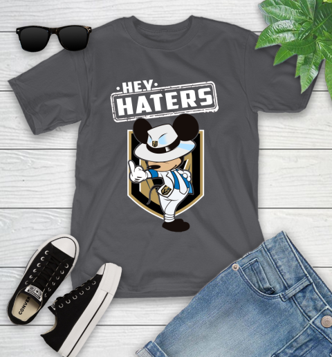 NHL Hey Haters Mickey Hockey Sports Vegas Golden Knights Youth T-Shirt 6