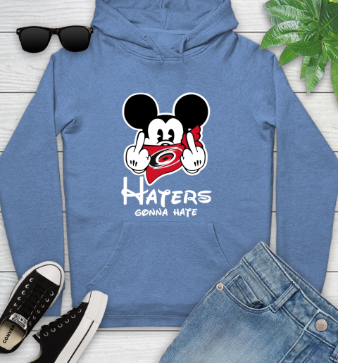 NHL Carolina Hurricanes Haters Gonna Hate Mickey Mouse Disney Hockey T Shirt Youth Hoodie 13