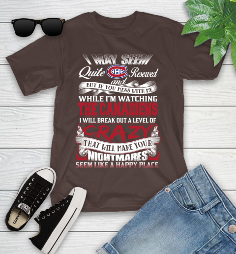 Montreal Canadiens NHL Hockey Don't Mess With Me While I'm Watching My Team Youth T-Shirt 7