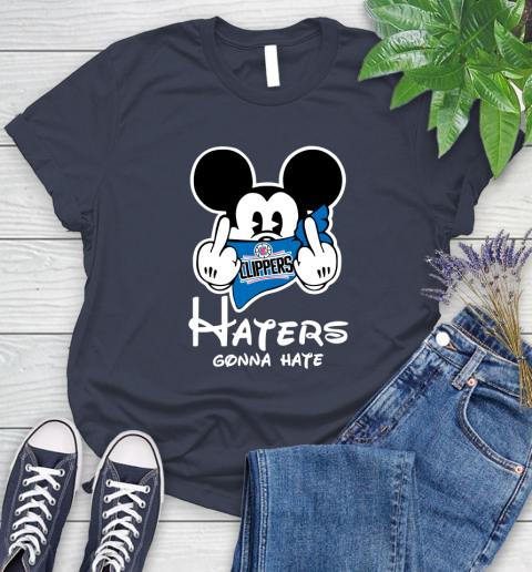 NBA LA Clippers Haters Gonna Hate Mickey Mouse Disney Basketball T Shirt Women's T-Shirt 14