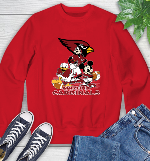 NFL Arizona Cardinals Mickey Mouse Donald Duck Goofy Football Shirt Sweatshirt 10