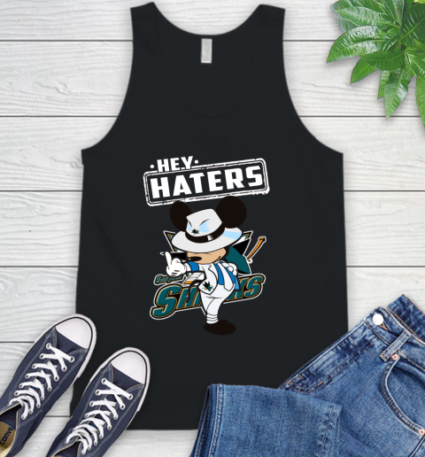 NHL Hey Haters Mickey Hockey Sports San Jose Sharks Tank Top