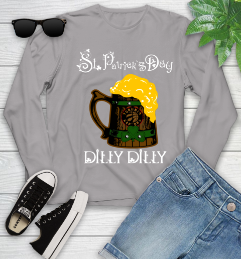 NBA Toronto Raptors St Patrick's Day Dilly Dilly Beer Basketball Sports Youth Long Sleeve 5