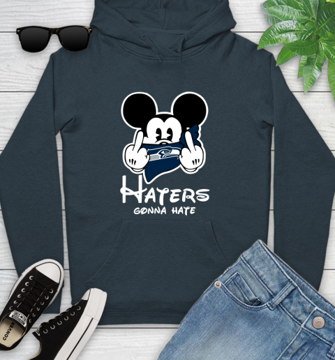 NFL Seattle Seahawks Haters Gonna Hate Mickey Mouse Disney Football T Shirt Youth Hoodie 10