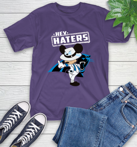 NFL Hey Haters Mickey Football Sports Carolina Panthers T-Shirt 5