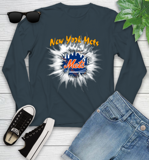 New York Mets MLB Baseball Adoring Fan Rip Sports Youth Long Sleeve 9