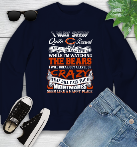 Chicago Bears NFL Football Don't Mess With Me While I'm Watching My Team Youth Sweatshirt 2