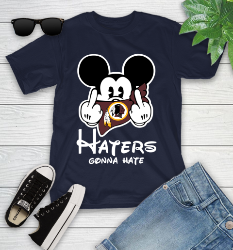 NFL Washington Redskins Haters Gonna Hate Mickey Mouse Disney Football T Shirt Youth T-Shirt 2