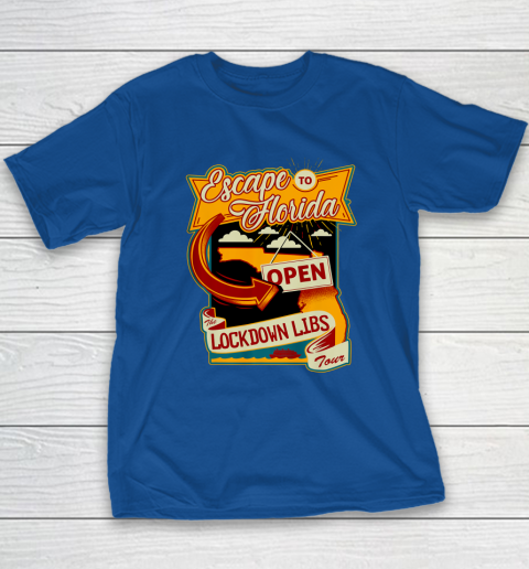 Escape To Florida Shirt Ron DeSantis (Print on front and back) Youth T-Shirt 7