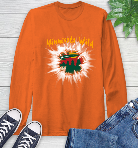 Minnesota Wild NHL Hockey Adoring Fan Rip Sports Long Sleeve T-Shirt 4