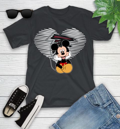 NFL Atlanta Falcons The Heart Mickey Mouse Disney Football T Shirt_000 Youth T-Shirt