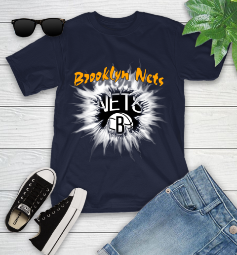 Brooklyn Nets NBA Basketball Rip Sports Youth T-Shirt 2