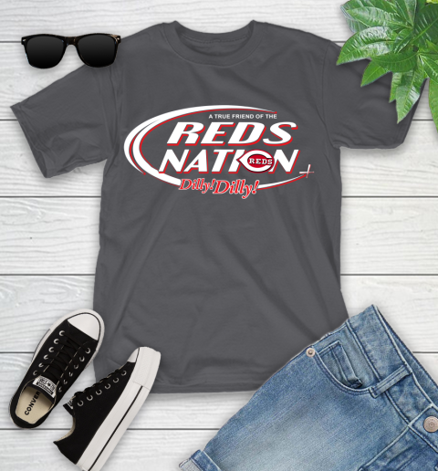 MLB A True Friend Of The Cincinnati Reds Dilly Dilly Baseball Sports Youth T-Shirt 6