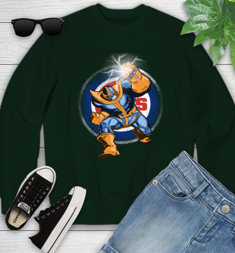 Chicago Cubs MLB Baseball Thanos Avengers Infinity War Marvel Youth Sweatshirt 9