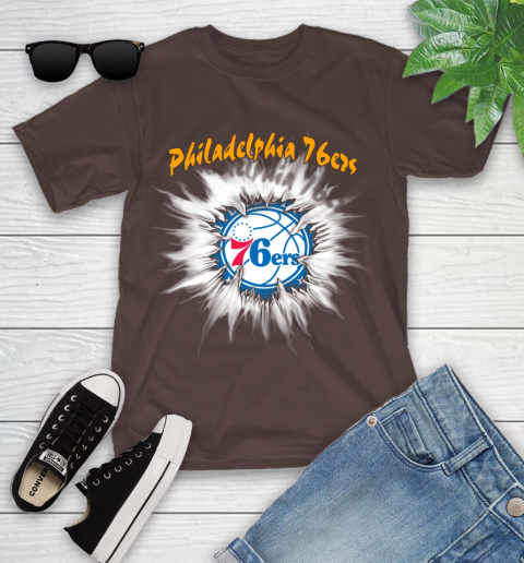 Philadelphia 76ers NBA Basketball Rip Sports Youth T-Shirt 7