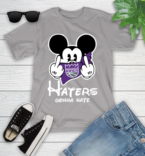 NBA Sacramento Kings Haters Gonna Hate Mickey Mouse Disney Basketball T Shirt Youth T-Shirt 4