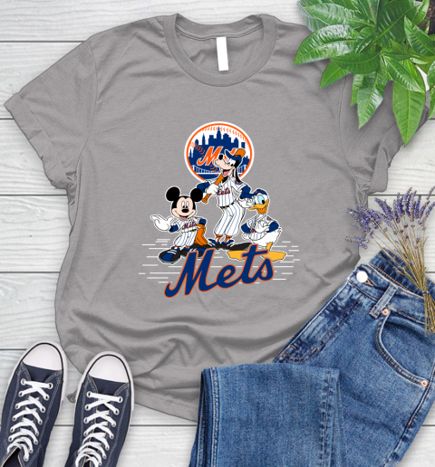 MLB New York Mets Mickey Mouse Donald Duck Goofy Baseball T Shirt Women's T-Shirt 5