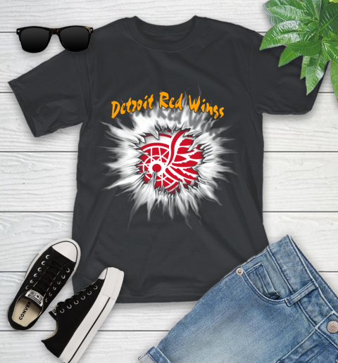 Detroit Red Wings NHL Hockey Adoring Fan Rip Sports Youth T-Shirt