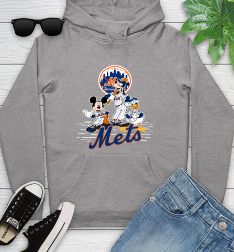 MLB New York Mets Mickey Mouse Donald Duck Goofy Baseball T Shirt Youth Hoodie 6