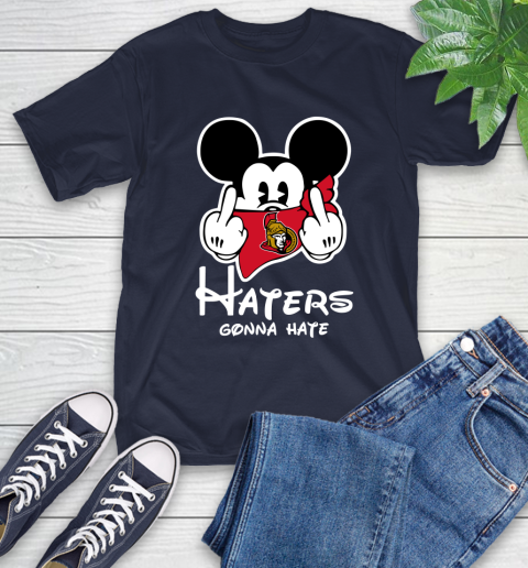 NHL Ottawa Senators Haters Gonna Hate Mickey Mouse Disney Hockey T Shirt T-Shirt 3
