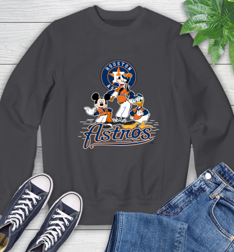 MLB Houston Astros Mickey Mouse Donald Duck Goofy Baseball T Shirt Sweatshirt 6