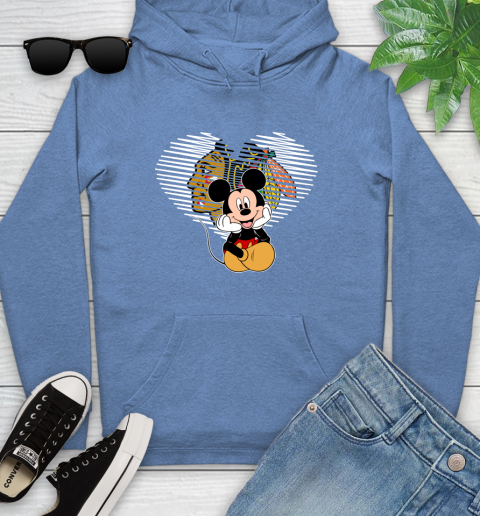 NHL Chicago Blackhawks Carolina Hurricanes The Heart Mickey Mouse Disney Hockey Youth Hoodie 13