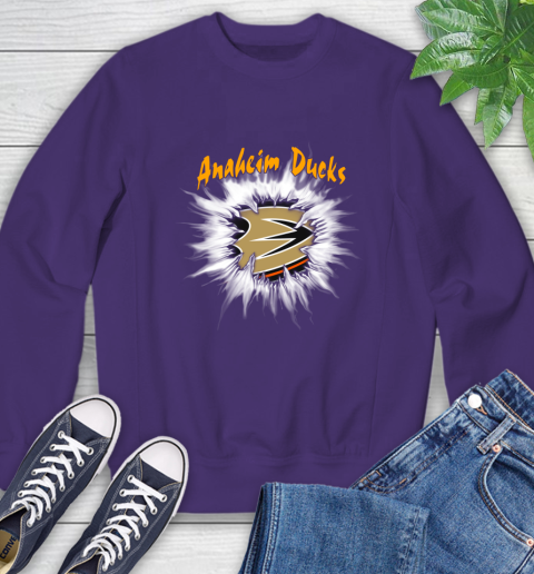 Anaheim Ducks NHL Hockey Adoring Fan Rip Sports Sweatshirt 4
