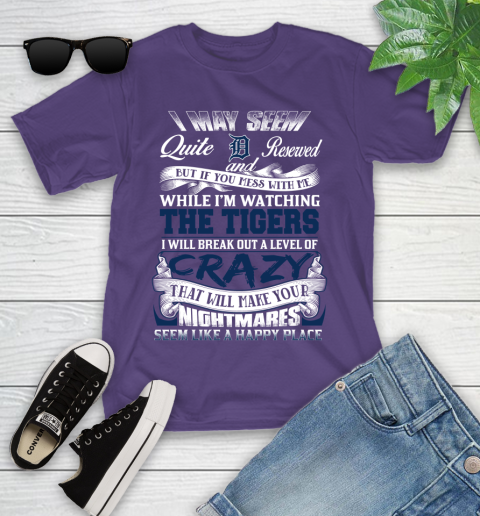 Detroit Tigers MLB Baseball Don't Mess With Me While I'm Watching My Team Youth T-Shirt 3