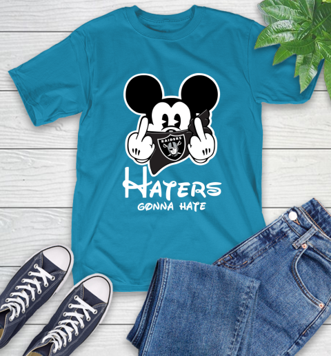 NFL Oakland Raiders Haters Gonna Hate Mickey Mouse Disney Football T Shirt T-Shirt 9