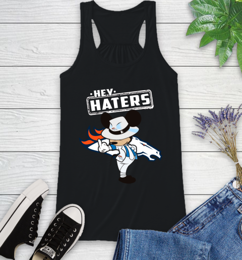 NFL Hey Haters Mickey Football Sports Denver Broncos Racerback Tank