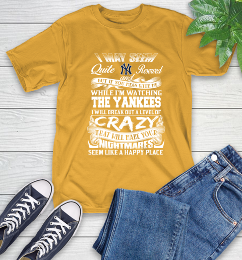 New York Yankees MLB Baseball Don't Mess With Me While I'm Watching My Team T-Shirt 2