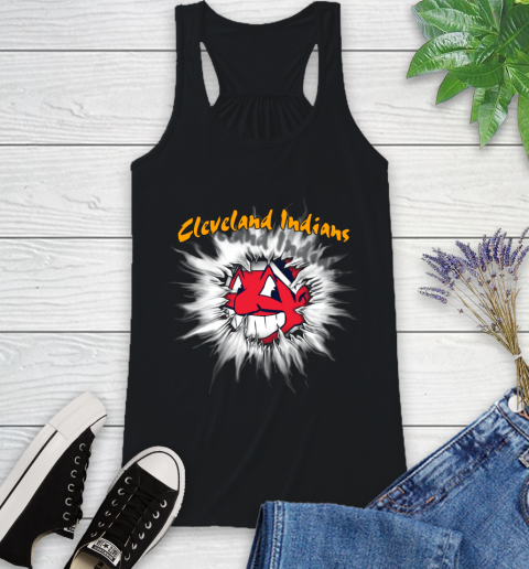 Cleveland Indians MLB Baseball Adoring Fan Rip Sports Racerback Tank