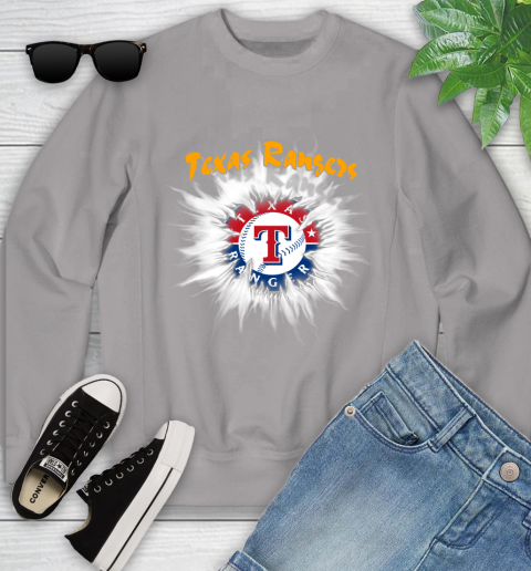Texas Rangers MLB Baseball Adoring Fan Rip Sports Youth Sweatshirt 3