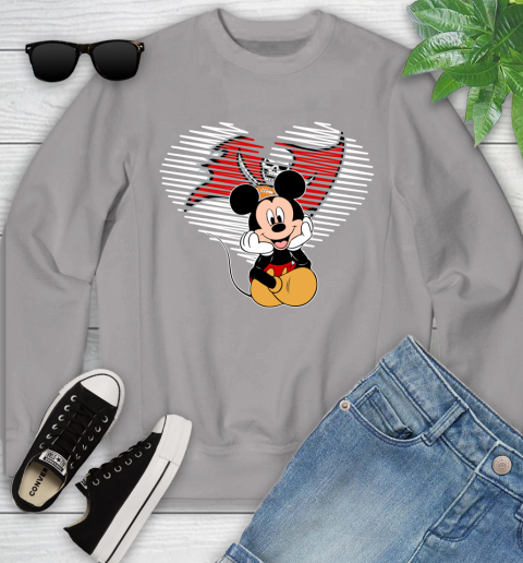 NFL Tampa Bay Buccaneers The Heart Mickey Mouse Disney Football T Shirt_000 Youth Sweatshirt 3