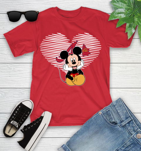 MLB Atlanta Braves The Heart Mickey Mouse Disney Baseball T Shirt_000 Youth T-Shirt 13
