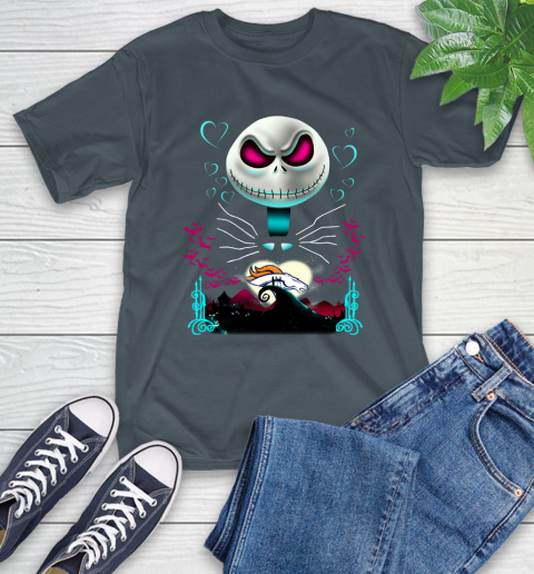 NFL Denver Broncos Jack Skellington Sally The Nightmare Before Christmas Football T-Shirt 10