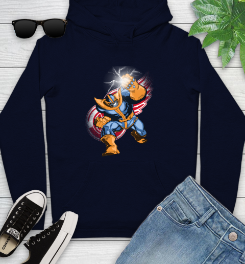 Detroit Red Wings NHL Hockey Thanos Avengers Infinity War Marvel Youth Hoodie 3