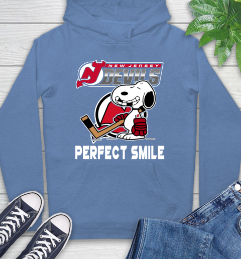 NHL New Jersey Devils Snoopy Perfect Smile The Peanuts Movie Hockey T Shirt Hoodie 11